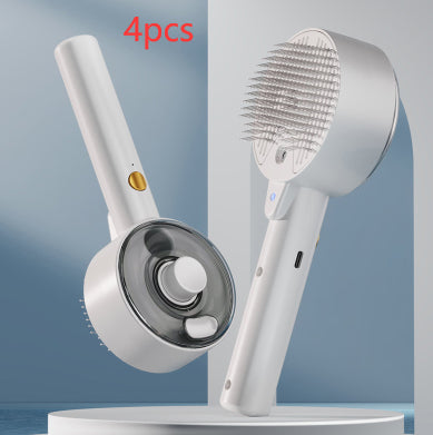 Self-Cleaning Steam Pet Grooming Brush – Dog & Cat Hair Remover