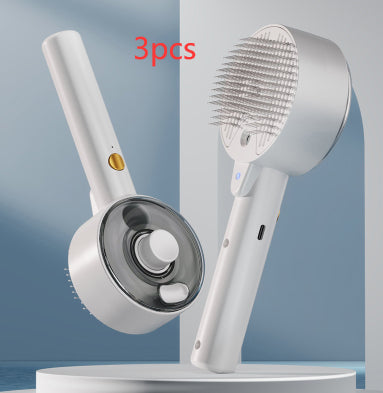 Self-Cleaning Steam Pet Grooming Brush – Dog & Cat Hair Remover