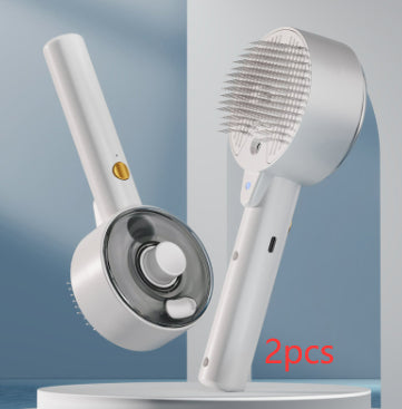 Self-Cleaning Steam Pet Grooming Brush – Dog & Cat Hair Remover